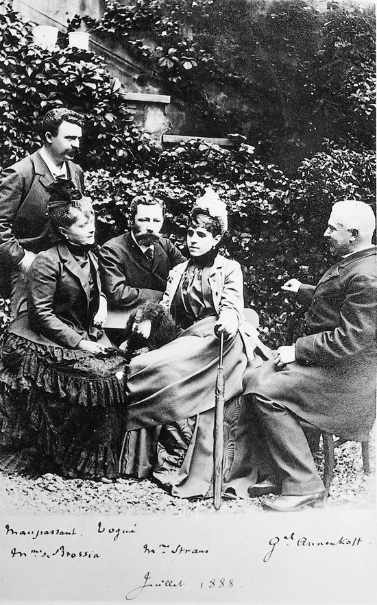 Maupassant társaság, régi francia fotó, francia irodalom