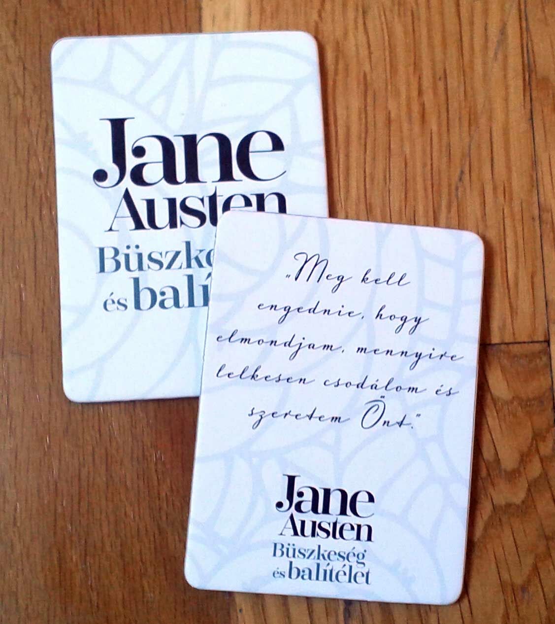Jane Austen, ajándék, hűtőmágnes, Büszkeség és balítélet