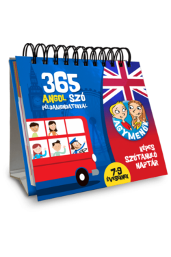 365 angol szó példamondatokkal 7-9 éveseknek - Képes szótanuló naptár, Agymenők sorozat (antikvár példány)